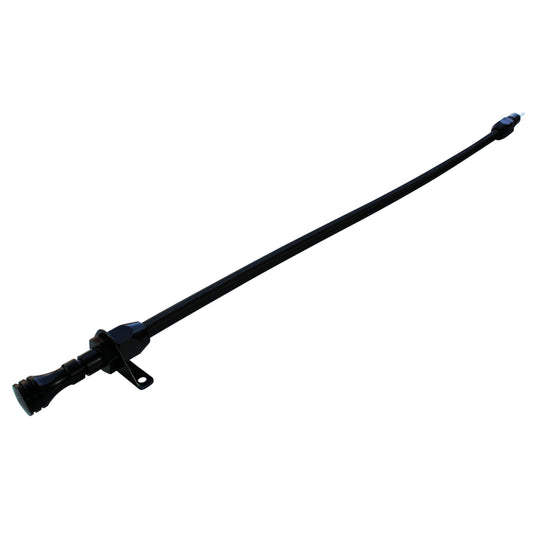 Transmission Dipstick Tube Ford C6 Firewall Mount Flexible Black Braided