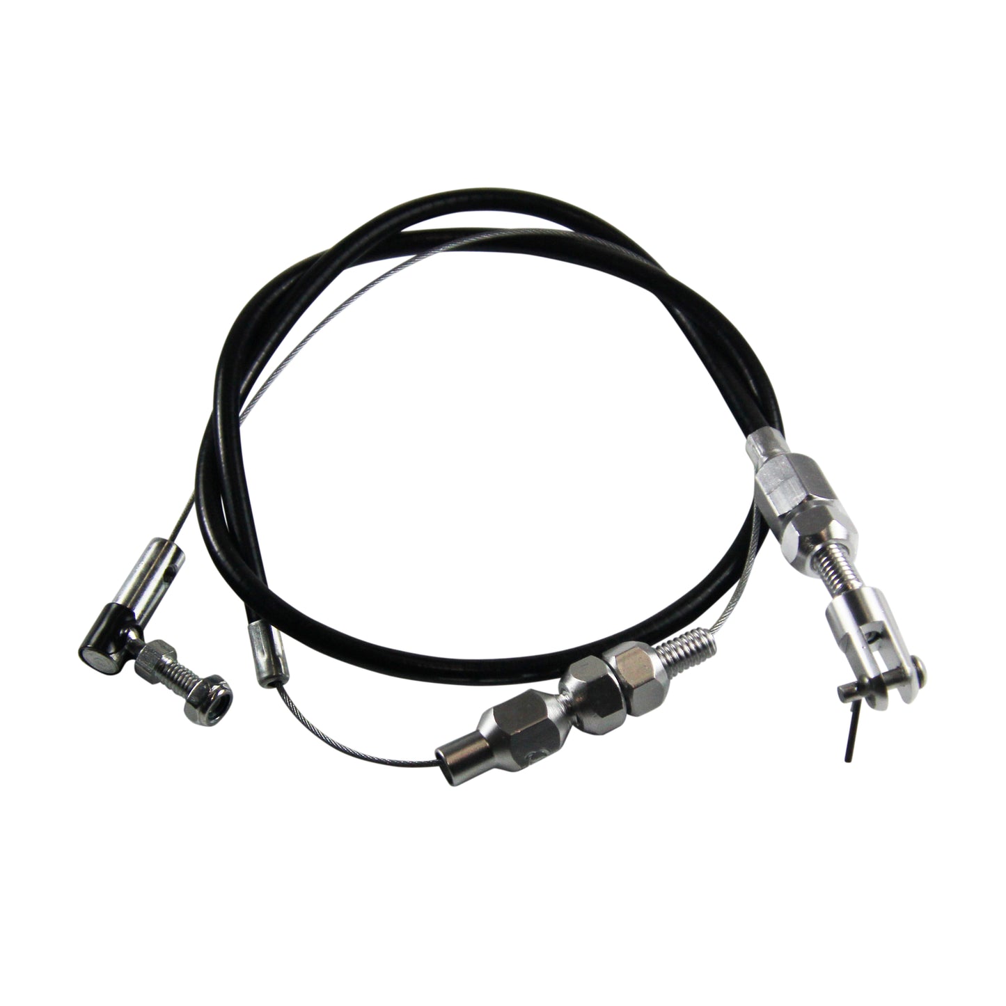 Throttle Cable Assy Kit Fits Carb Engine + some Efi Black Rubber 24 Inch Long