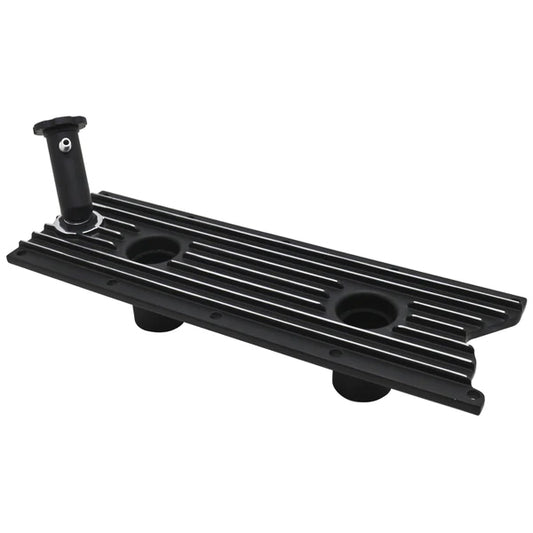 LS Chevrolet Gen III Engine Valley Plate Cover with Oil Fill Tube Black Finned