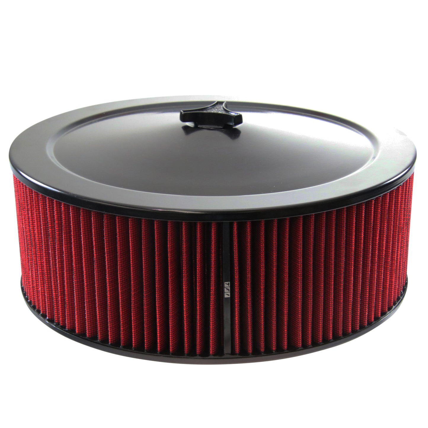 Black Air Filter Cleaner 14" x 5" Holley or Holden Quadrajet Base Red Element