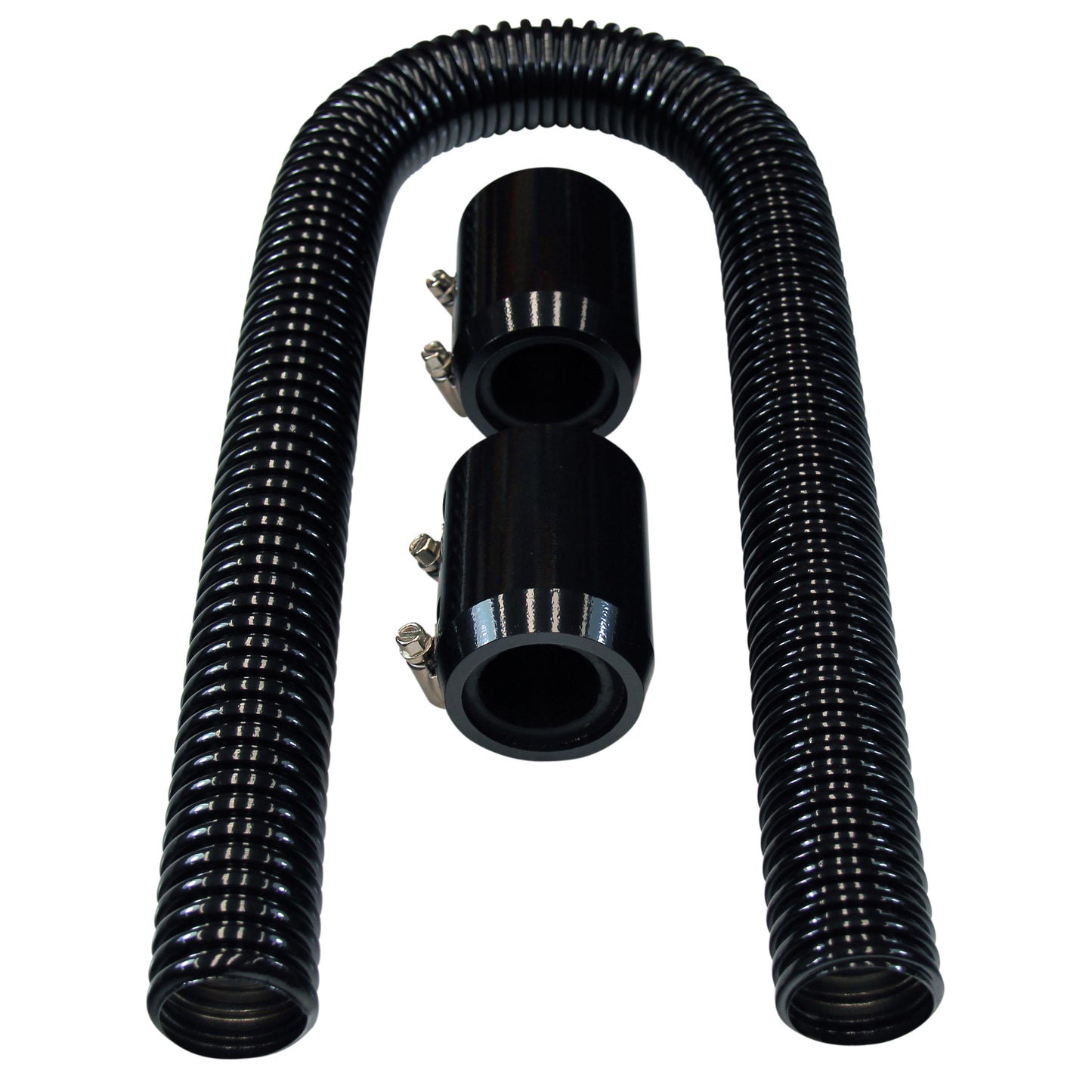 Radiator Flexible Hose Kit 36" long Black Stainless-Alloy 1-5/8"-1-1/2"-1-1/4"ID