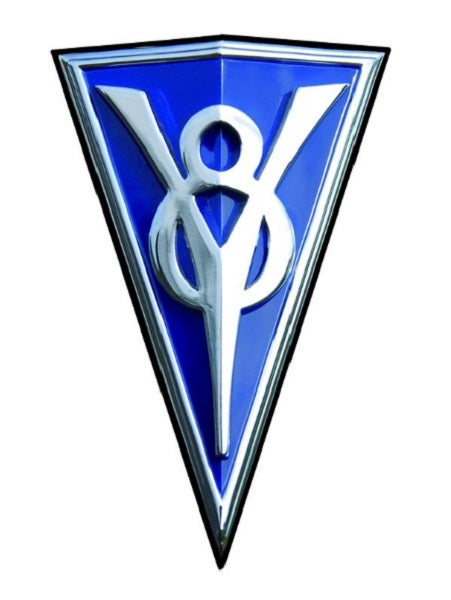 Bob Drake BD40-8221 V8 Grille Emblem suit 1934 Ford Car