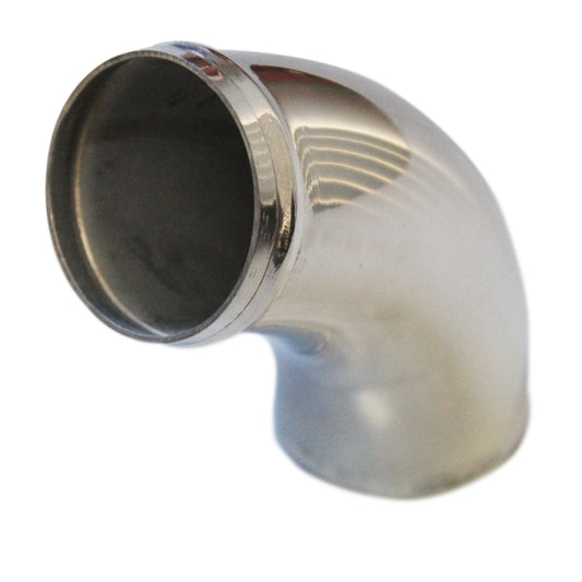 Intake Pipe Intercooer 2.5" (63mm) OD 60 Degree Polished Alloy Pipe 6.1" (155mm)