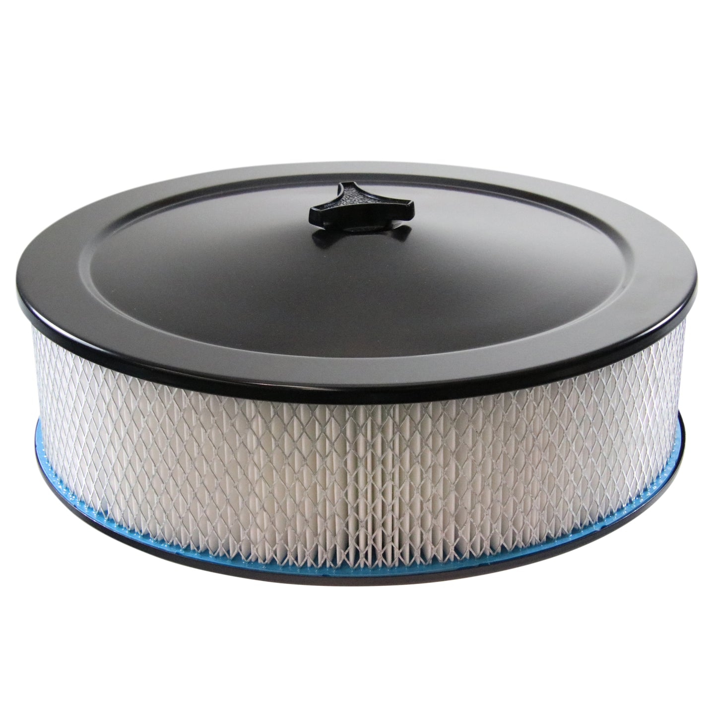 Black Air Filter Cleaner 14" x 4" Holley Rochester Recessed Base Paper Element