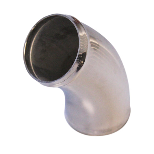 Intake Pipe Intercooler 2.5" (63mm) OD 45 Degree Polished Alloy Pipe 6" (150mm)