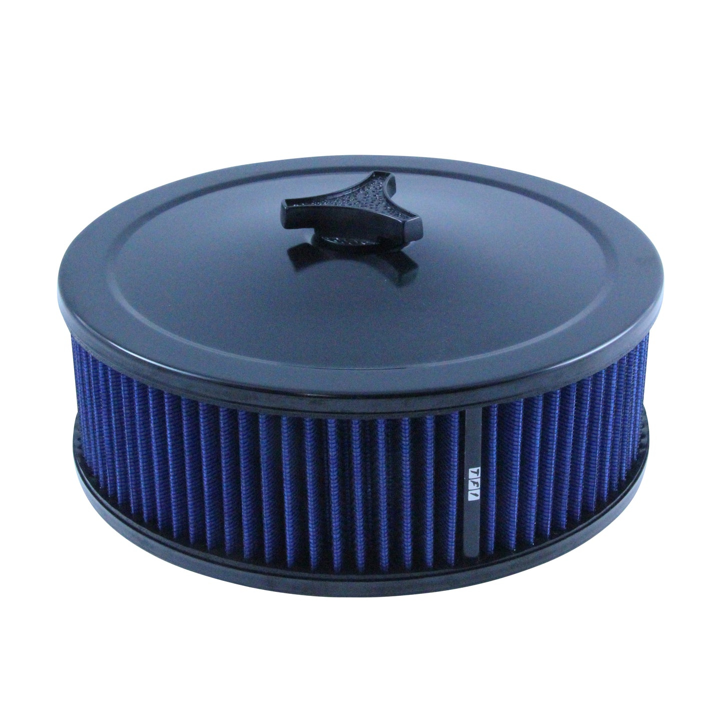 Black Air Cleaner 9" Wide x 3" Tall Holley Edelbrock Carburettor Blue Element
