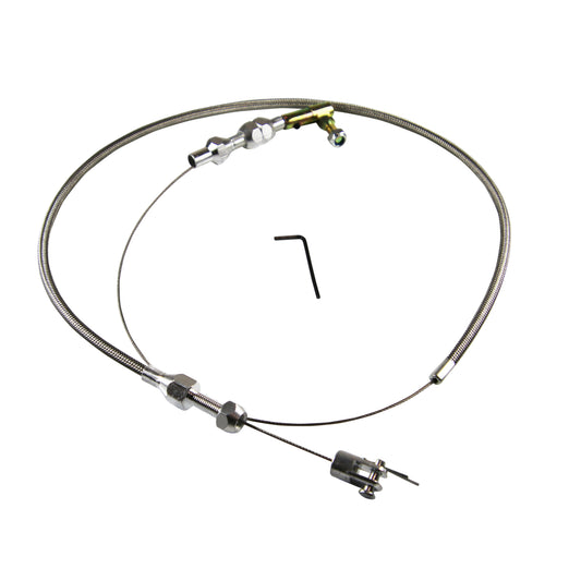 Throttle Cable Assy Kit Fits Carb Engine + some Efi Braided Stainless 29.5" Long
