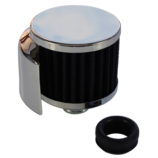 TFI Racing 66-005 Breather Cap Push On with Shield Black Element