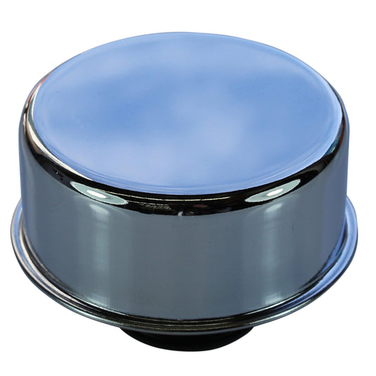 Valve Cover Breather Cap Push In 1"(25mm) Neck Chromed Steel+Grommet