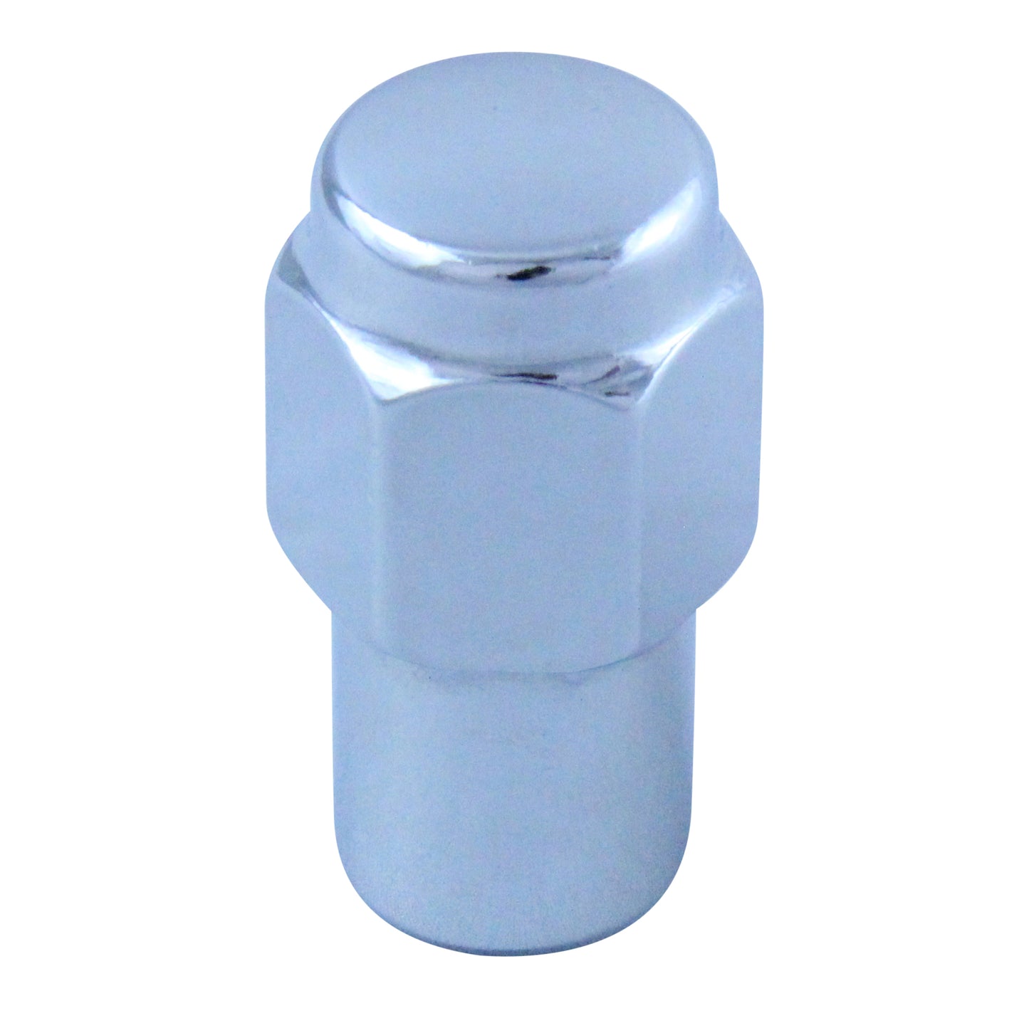 Single Chrome Flat Standard Mag Nut (Close Ended) - 1/2" UNF Thread, 21mm Hex
