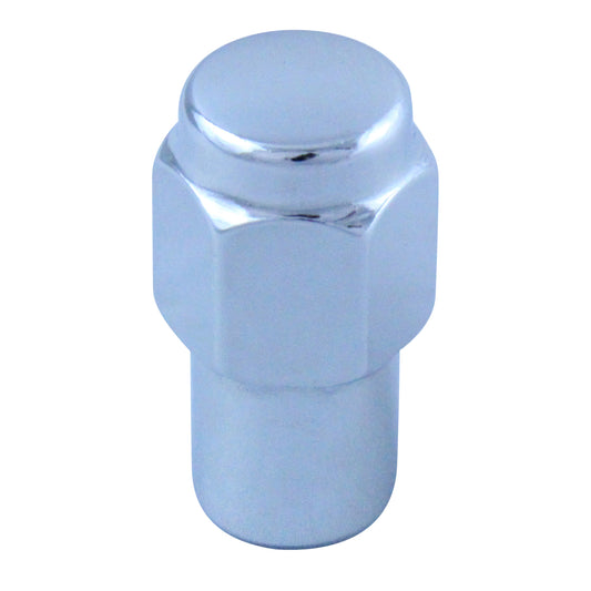 Single Chrome Flat Standard Mag Nut (Close Ended) - 1/2" UNF Thread, 21mm Hex
