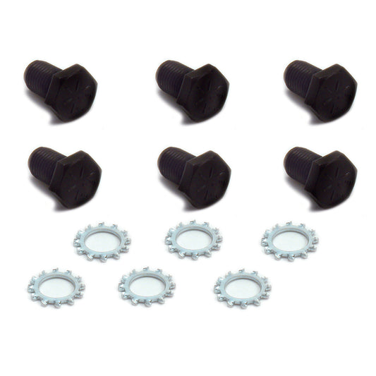 Chevrolet GM Flex Plate Grade 8 Bolts 7/16" x 11/16" Set 6 with Lock Washers
