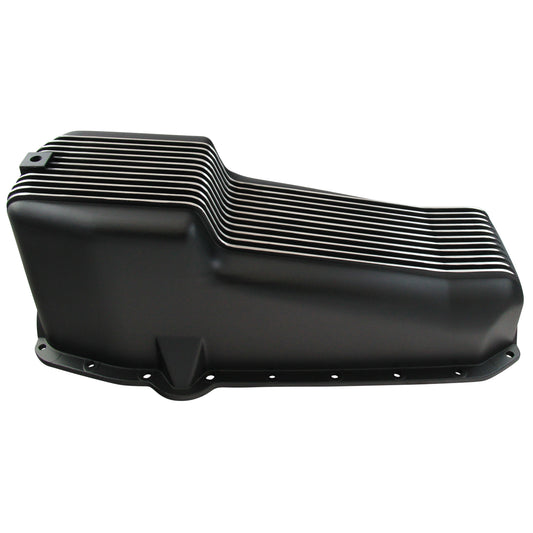 Oil Pan Chevrolet Small Block 55-79 Black Alloy-Aluminium Finned