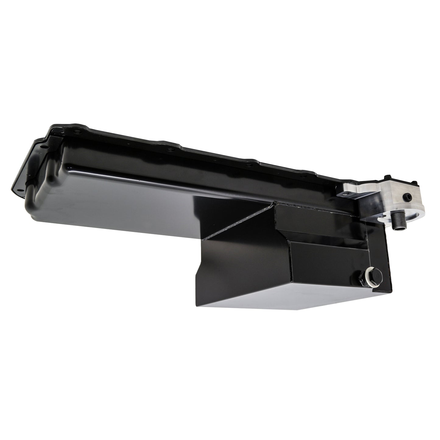 Oil Pan Sump Chevrolet Small Block LS Engine 6" Deep Baffled Trap Door Black