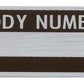 Bob Drake BD68-14002 Body Number Plate suit 1936 Ford