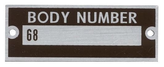 Bob Drake BD68-14002 Body Number Plate suit 1936 Ford