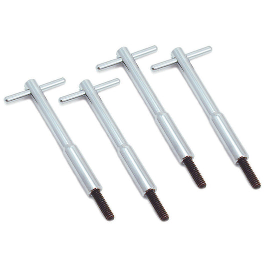 TFI Racing 66-490 Hold Down T Bar 3-3/4 Inch Tall Chrome (Set of 4)