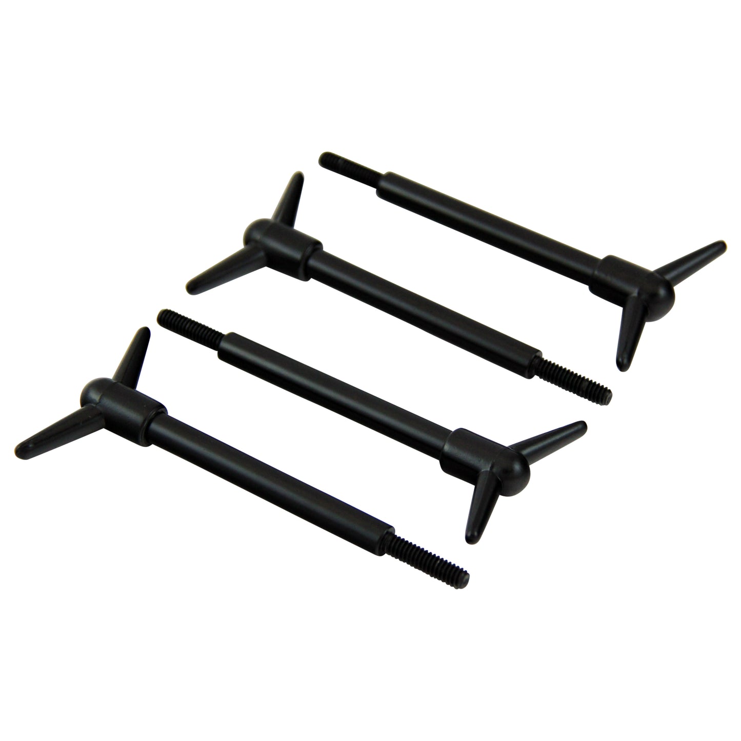 Valve Cover Hold Down Y-Wing Black 3 1/2"(89mm) Long x 1/4" Thread Set 4