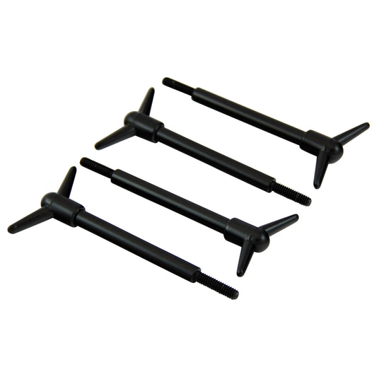 Valve Cover Hold Down Y-Wing Black 3 1/2"(89mm) Long x 1/4" Thread Set 4