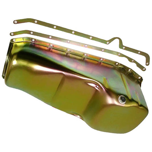 Oil Pan Sump Chevrolet Small Block 283-350-400 High Performance Style Zinc