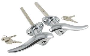 Bob Drake BDR-B-702350-1-L Reproductions B-702350/1-L Ford Exterior Door Handles Diecast Chrome Locking w/ Keys Kit
