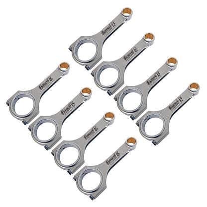 LS6098945 - Pro LS 4340 Forged Steel H-Beam connecting rod, 6.098 in. length, .945 pin, ARP 2000 7/16 12 pt. rod bolts, full floating, stroker clearanced, LS1