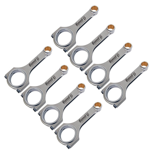 LS6098945 - Pro LS 4340 Forged Steel H-Beam connecting rod, 6.098 in. length, .945 pin, ARP 2000 7/16 12 pt. rod bolts, full floating, stroker clearanced, LS1