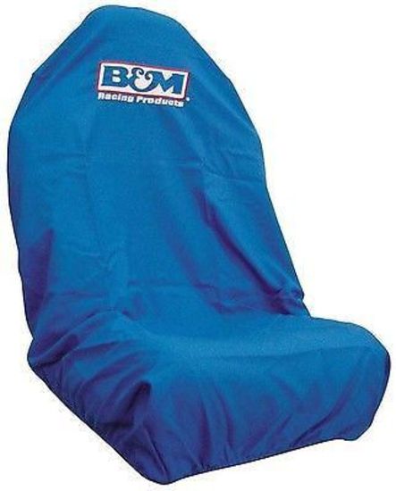 B&M BMTHROW Blue Throw Seat Cover Universal w/ Logo BM-Throw