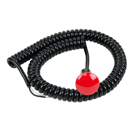 B&M BM46013 Universal Momentary Remote Launch Button Red, 18"- 60" Spiral Cord