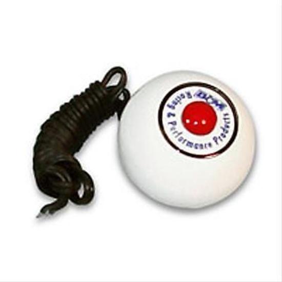 B&M BM46112 Shifter Knob w/ Button White/Red 12-16V