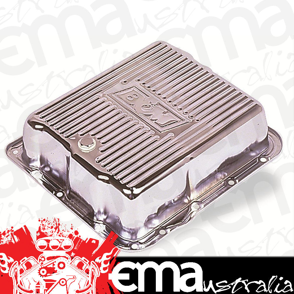 For 1982-93 TH-700R4/4L60 Chrome Steel Deep Pan Suit Increase Of 2.8L B&M Racing BM70289
