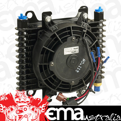 B&M BM70298 Hi-Tek Supercooler Transmission Oil Cooler 10" X 7.5" X 4" w/ 7" Fan