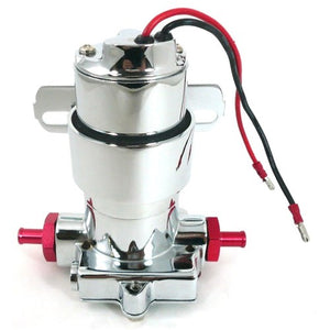 RPC RPCR6253C Chrome Electric Fuel Pump 100Gph 7PSI Incl Red 3/8" Barb Fittings
