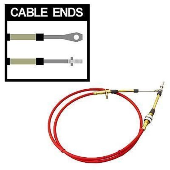 B&M Racing BM80605 Transmissions 5Ft Performance Shifter Cable Thread & Eyelet Ends Red