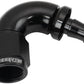 Aeroflow AF514-06-05BLK -6AN To 5/16" Barb 120 Degree Full Flow Push Lock Black