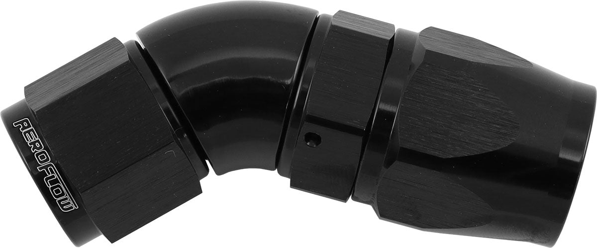 Aeroflow AF572-10-08DBLK Stepped 45 Degree End -10 Hoseto -8AN Expander Hose End Blacteflon AF 572-10-08Dblk