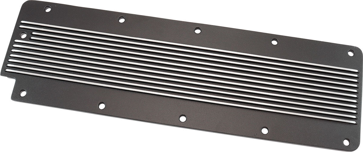 Aeroflow AF77-5028BLK Gm Ls2 Finned Valley Plate Cover Black Cast Alloy Ls3 Lsx Aeroflow - AF 77-5028Blk