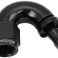 Aeroflow AF515-06-05BLK -6AN To 5/16" Barb 150 Degree Full Flow Push Lock Black