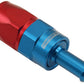 Aeroflow AF214-06-05D Straight -6AN Hose End To 5/16Barb Teflon 200 Series Blue
