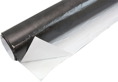 Aeroflow AF91-4001BLK 12"X12" Sheet Aluminised Heat Barrier Adhesive Backed Black