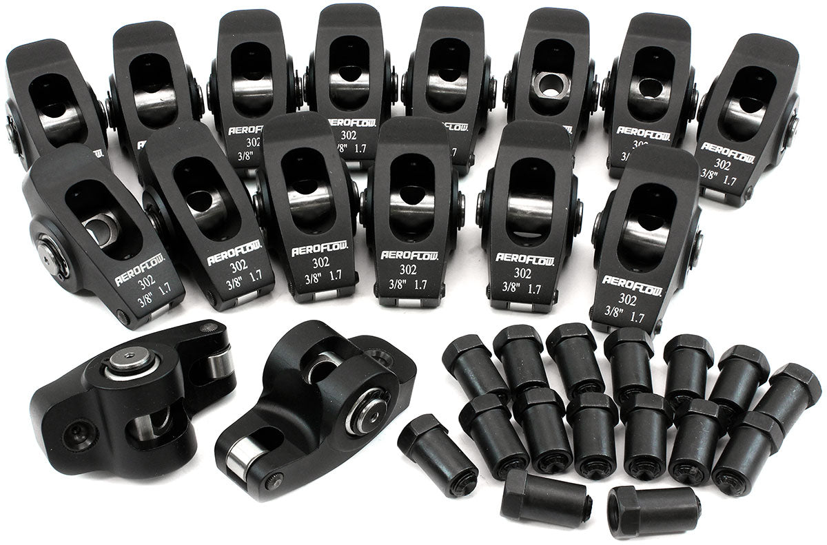 Aeroflow AF95-1121 Ford SB Rocker Arms 3/8" Stud 1.7
