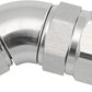 Aeroflow AF572-10-08DS Stepped 45 Degree End -10 Hoseto -8AN Expander Hose End Silvteflon AF 572-10-08Ds