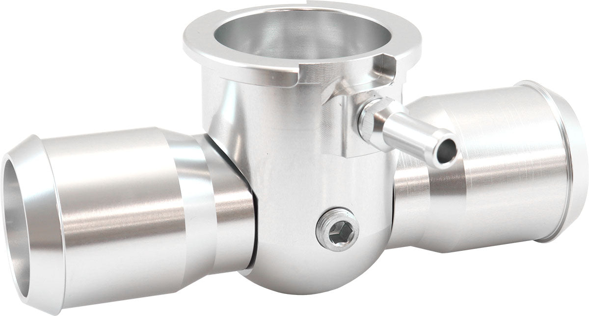 Aeroflow AF64-4039 Remote Radiator Hose Filler 1-1/4-20 Thread 42mm Cap Barb Silver Aeroflow - AF 64-4039