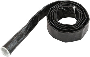 Aeroflow AF91-5000BLK Aluminised Heat Sleeve 1/4-1/2Black Finish 1 Meter / 3 Ft
