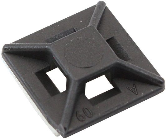 Aeroflow AF98-9996-25 Cable Tie Mounts 12.5 X 12.5mmnylon 3M Pad Mount Black