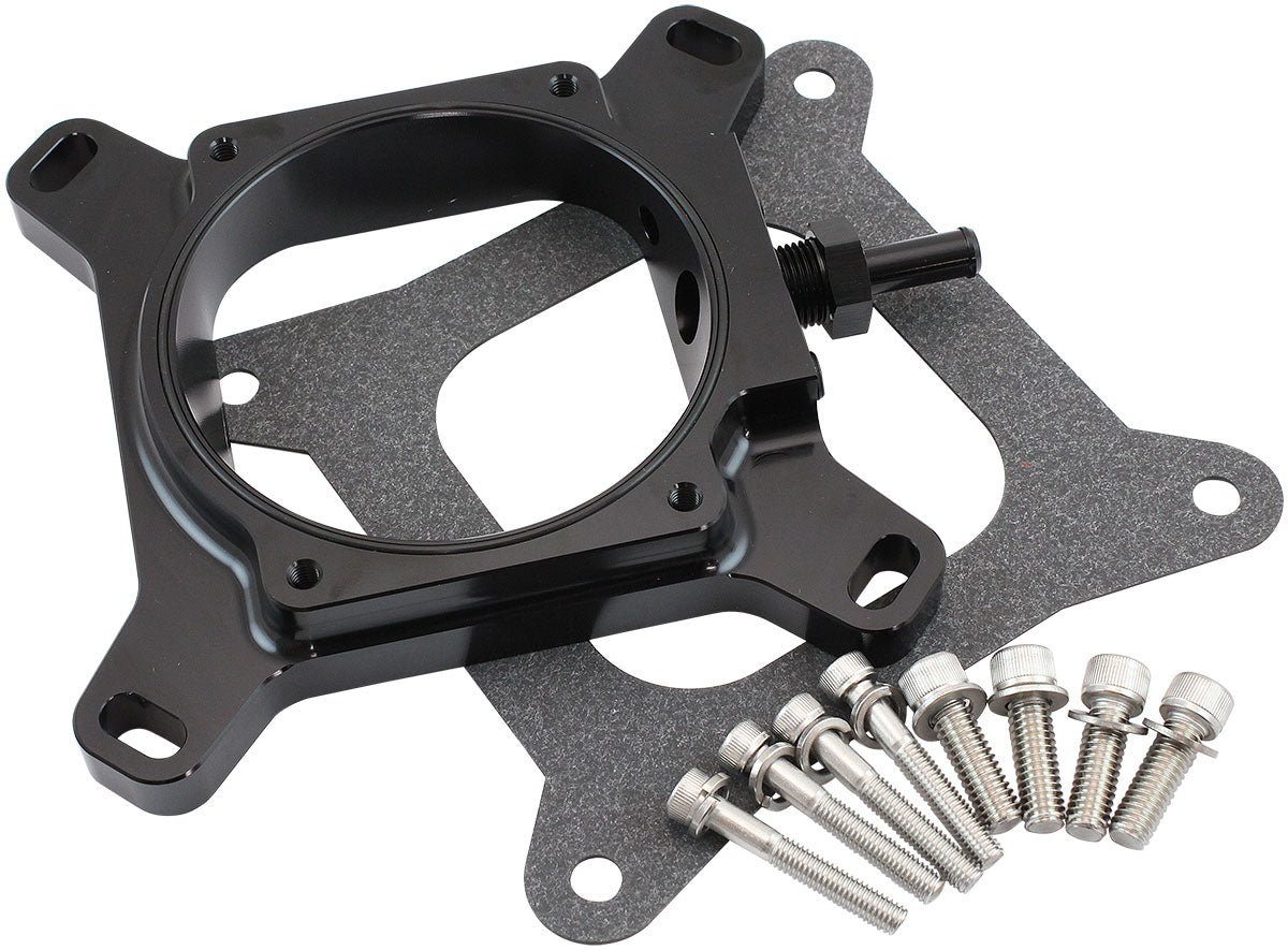 Aeroflow AF64-2159BLK 4150 To Dbw Throttle Body Adapter Carb 102mm Gm Ls