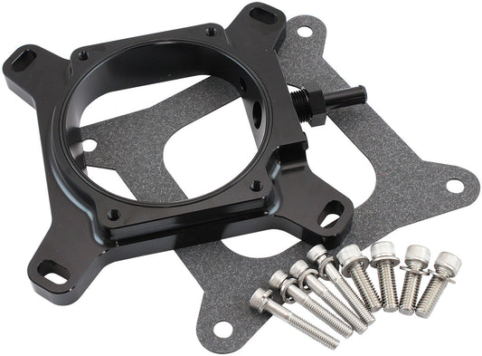 Aeroflow AF64-2159BLK 4150 To Dbw Throttle Body Adapter Carb 102mm Gm Ls