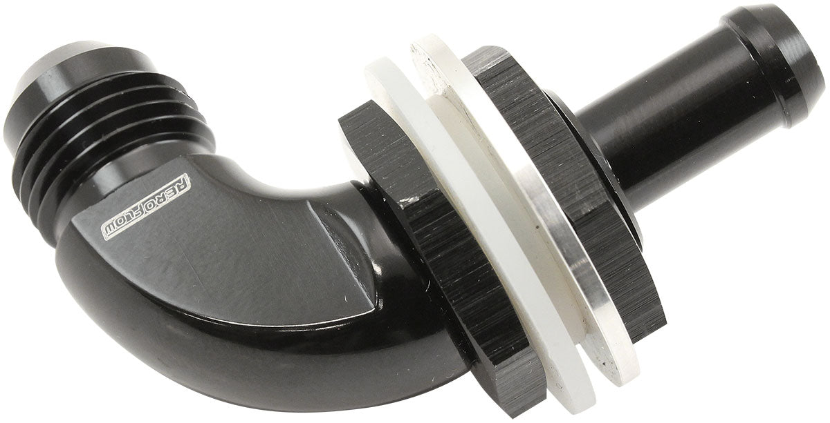 Aeroflow AF937-06-05BLK 90 DEG BULKHEAD FITTING -6AN