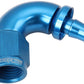 Aeroflow AF514-06-05 -6AN To 5/16" Barb 120 Degree Full Flow Push Lock Blue