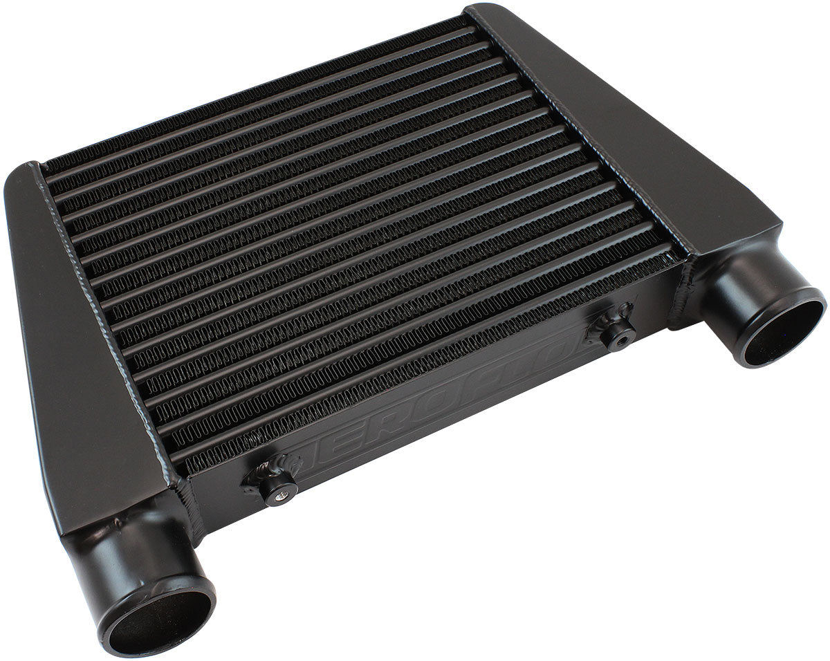 Aeroflow AF90-1015BLK V-Mount Street Intercooler 330 X 280 X 76mm 2.5" Black